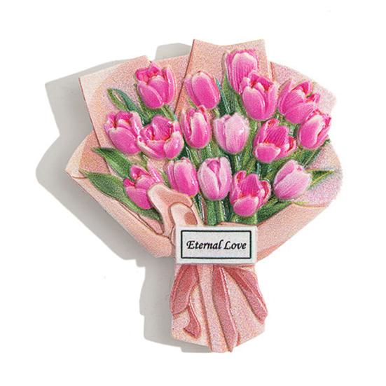 Simulated Bouquet Refrigerator Magnet Resin Flower Fridge Magnet Home Office Kitchen Cabinet Locker Whiteboard Decoration