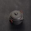 Black Ceramic Quick Tea Cup One Pot Two Cups Ceramic Kung Fu Tea Set Portable Bag