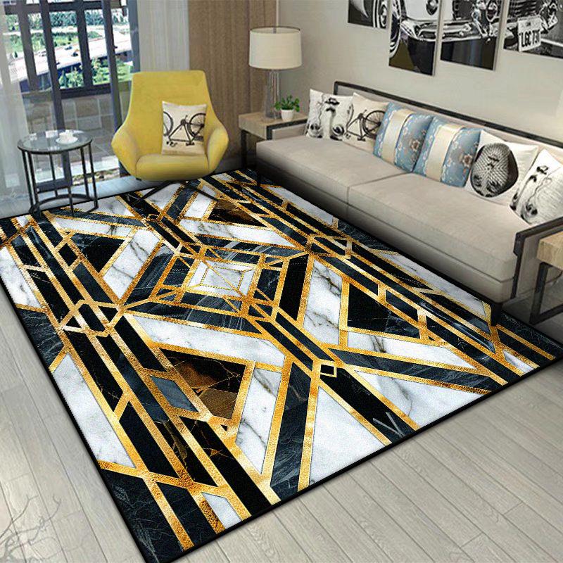 Nordic Geometric Carpet Living Room Luxury Home Decor Sofa Bedroom Rug Children Room Non-slip Washable Soft Floor Mat Bedside