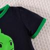 Toddler Boy Clothes Shorts Set Green Dinosaur Print Pajamas Cotton Crewneck Tees Shorts Set Summer Casual Outfit