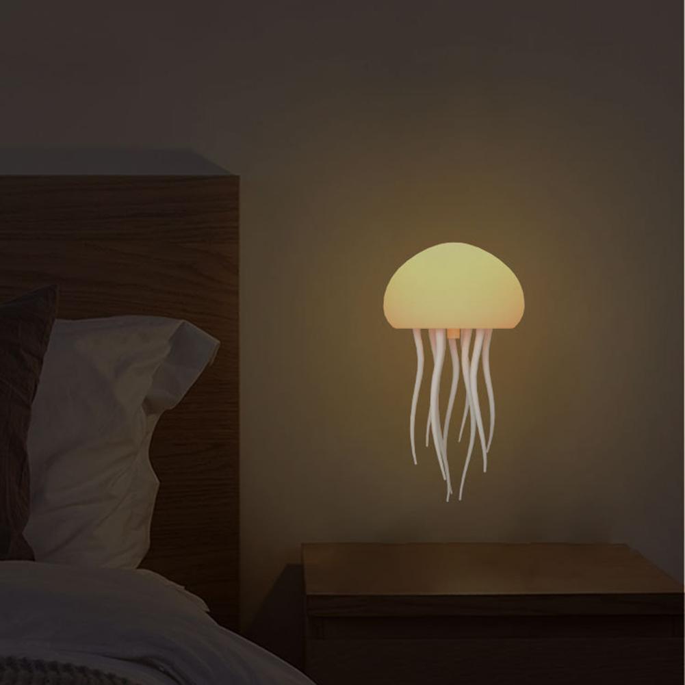 Jellyfish Night Light RGB Adjustable Color Voice Control Sleeping Nightlights For Room LED Night Lamp for Bedroom Bedside Lamp