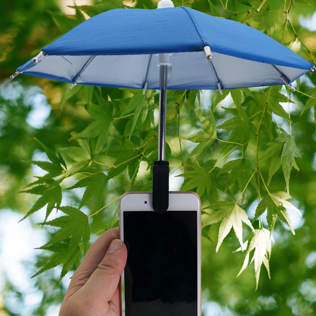 Creative Mini Umbrella Phone Stand, Universal Waterproof Holder for Smartphones, Portable Outdoor Rain Sun Accessory