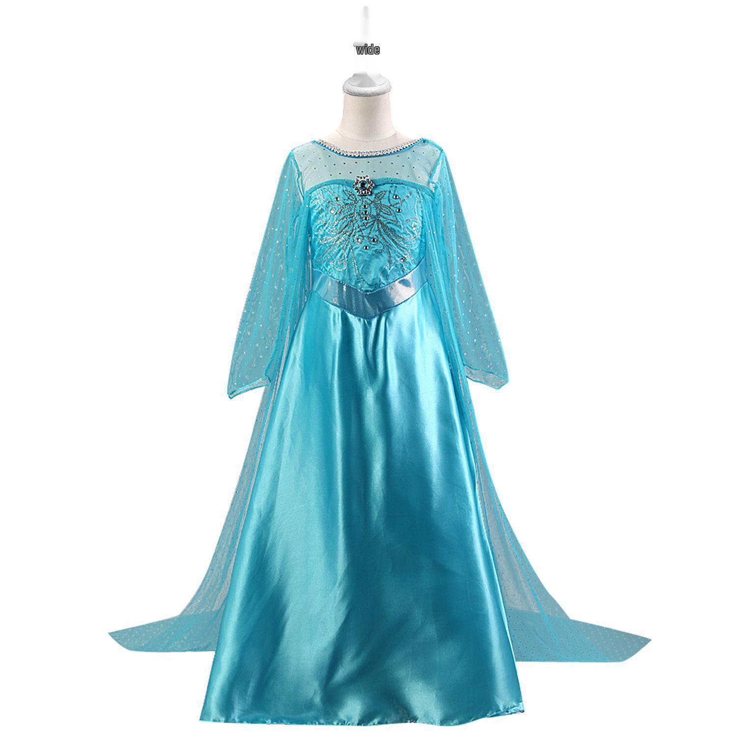 

Сукня принцеси Ельзи з принтом Крижане серце для дітей - дитячий костюм для виступів у європейському та американському стилі 110cm