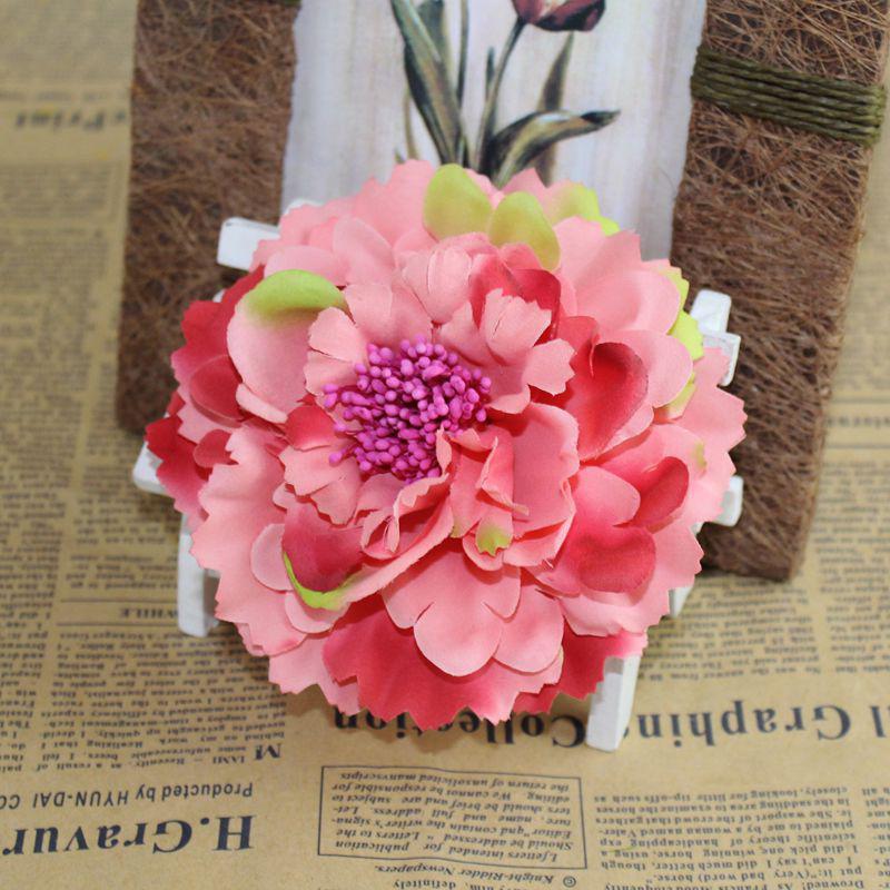 Bohemia Style Big Peony Flower Hair Clips Bridal Flower Barrettes Hair Decoration Brooch DIY For Bag Sunhat Hair Accessories