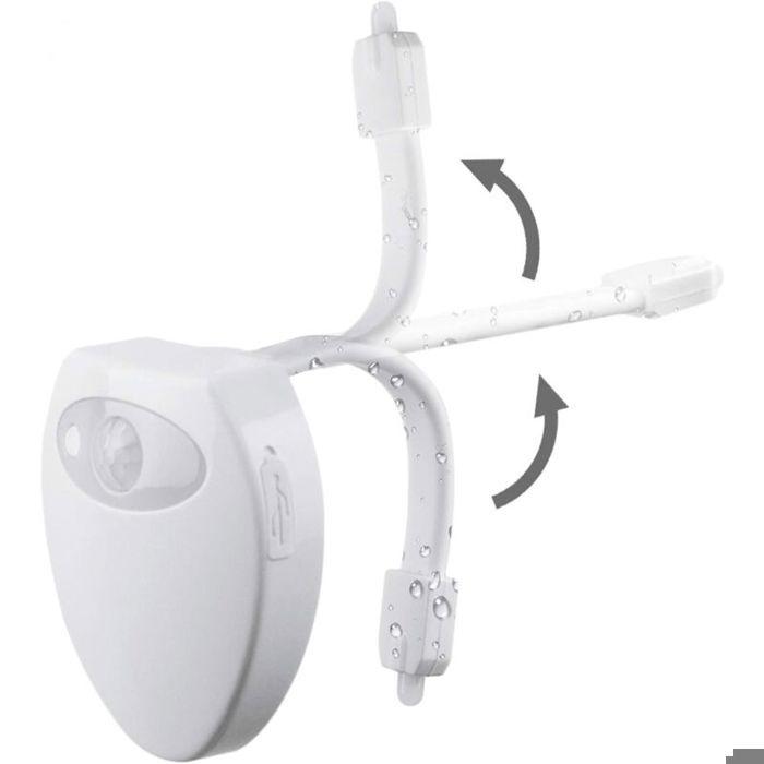 Lampe de toilette - JORMFTTE - LED USB rechargeable - Détecteur de mouvement - Veilleuse - Blanc