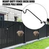 Heavy Duty Bird Feeder Pole Rotatable Planter Hook for Railing Multifunctional Swivel Planter and Feeder Hanger for Patio Garden