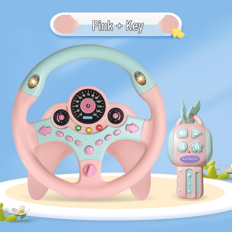 Kids' Large Passenger Seat Simulated Driving Toy with Base