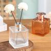 Fireless Aromatherapy Square Glass Diffuser Bottle for Home or Hotel - Perfume Essential Oil with Rattan Volatilization