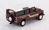 MINI GT 1/64 Scale Land Rover Defender 110 1985 County Station Wagon, Russet Brown (Right-Hand Drive), Finished Model