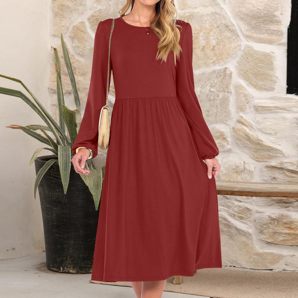 Women's Fashionable Loose Round Neck Dress