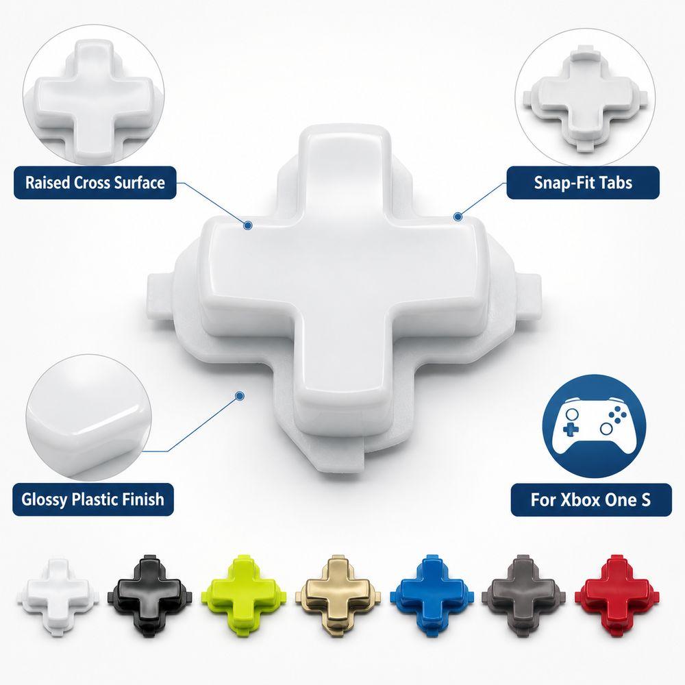 Snap-Fit Tabs D-Pad Replacement Button Cross Control Button for Xbox One S Game Controller Repair