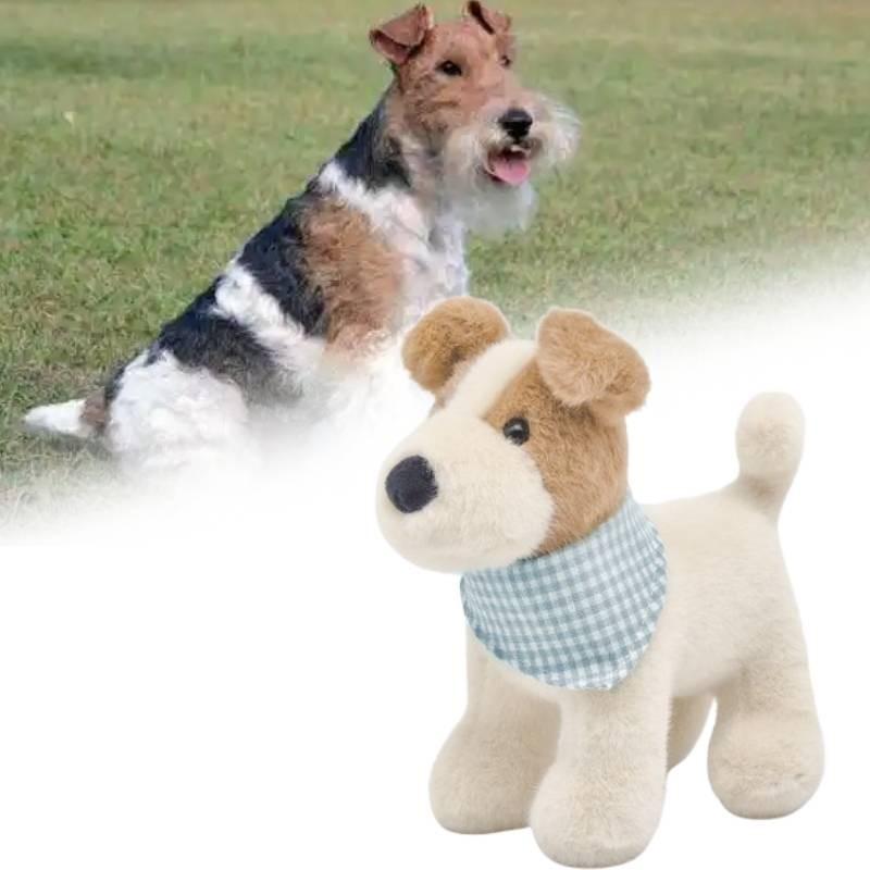 Fox Plush Terrier Toy Animal Dog Stuffed Doll Room Decoration Kids Gift 18cm