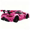2026 New Pink Sports Car Building Blocks DIY Model Set Boys Toy Vehicle Assembly Bricks Christmas Birthday Gift