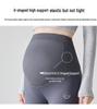Colanți de maternitate cu căptușeală de lână, model rechin, gri închis - Suport abdominal și ridicare șolduri, pentru toamnă/iarnă, pantaloni de yoga pentru sarcină