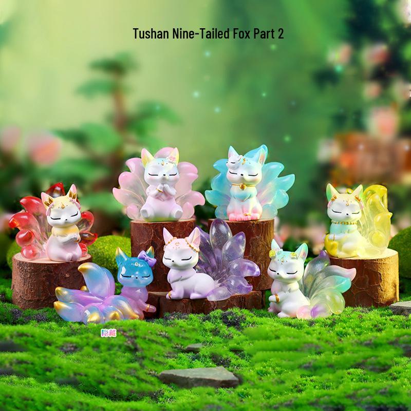 Tu Shan Weisheitsfuchs Fee Figur: Trendiges dekoratives Harzspielzeug für den Schreibtisch und als Geburtstagsgeschenk