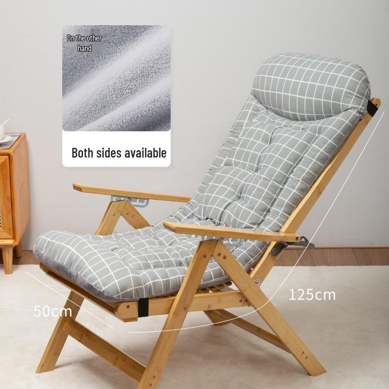 Winter Lounge Chair Cushion: Thick, Soft Seat & Backrest Support for Extended Sitting