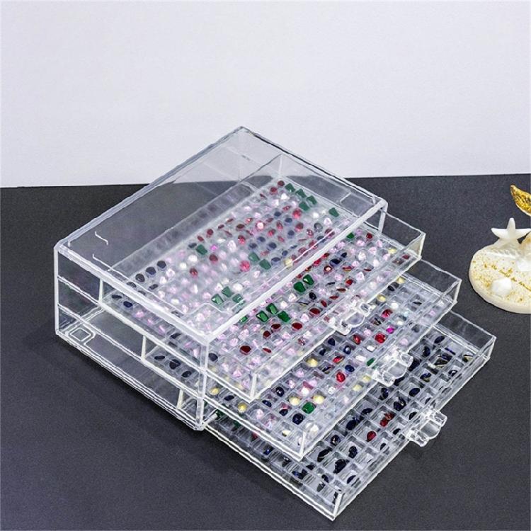 Creative Plastic Storage Box 471 Grids 3 Drawers for Organizing Crafts Art Supplies Nail Tips Beads Jewelry