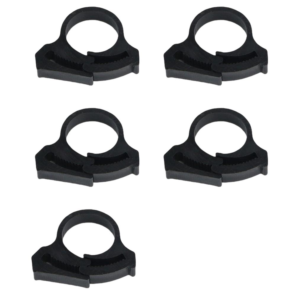 Set of 5 Garden Tubing Clips for Secure Drip Irrigation Systems in Greenhouses Double Gripping Adjustable Hose Clamps