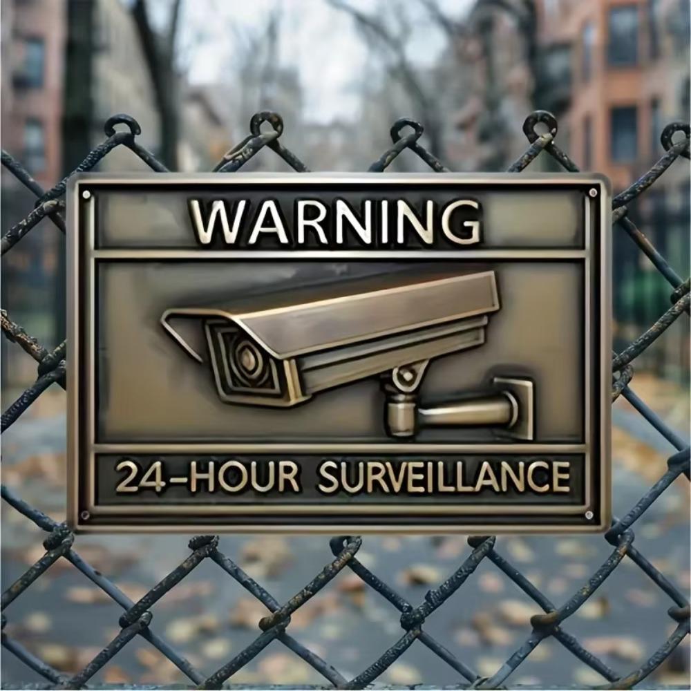 SurveillanceGuardPro™ Vintage Iron Sheet Painting | Surveillance  Sign | Durable Tinplate with Camera Graphic