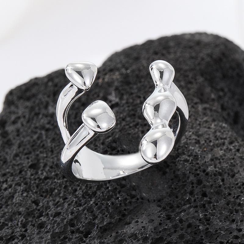 

Trendy Geometric Open Adjustable Ring: Japanese & Korean-Inspired Fashion for Women