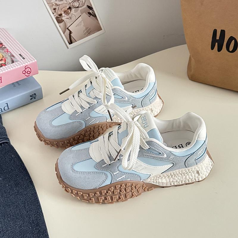 Student Women Pink Youth Sneakers Autumn New Thick Bottom Breathable Sport Running Shoes Campus Trend Platform Casual Shoes