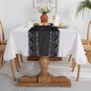 Modern Simple Solid Color Cotton Washed Cotton Contrasting Color Ruffle Edge Lace Table Flag Coffee Table Tablecloth Dining Table Cloth