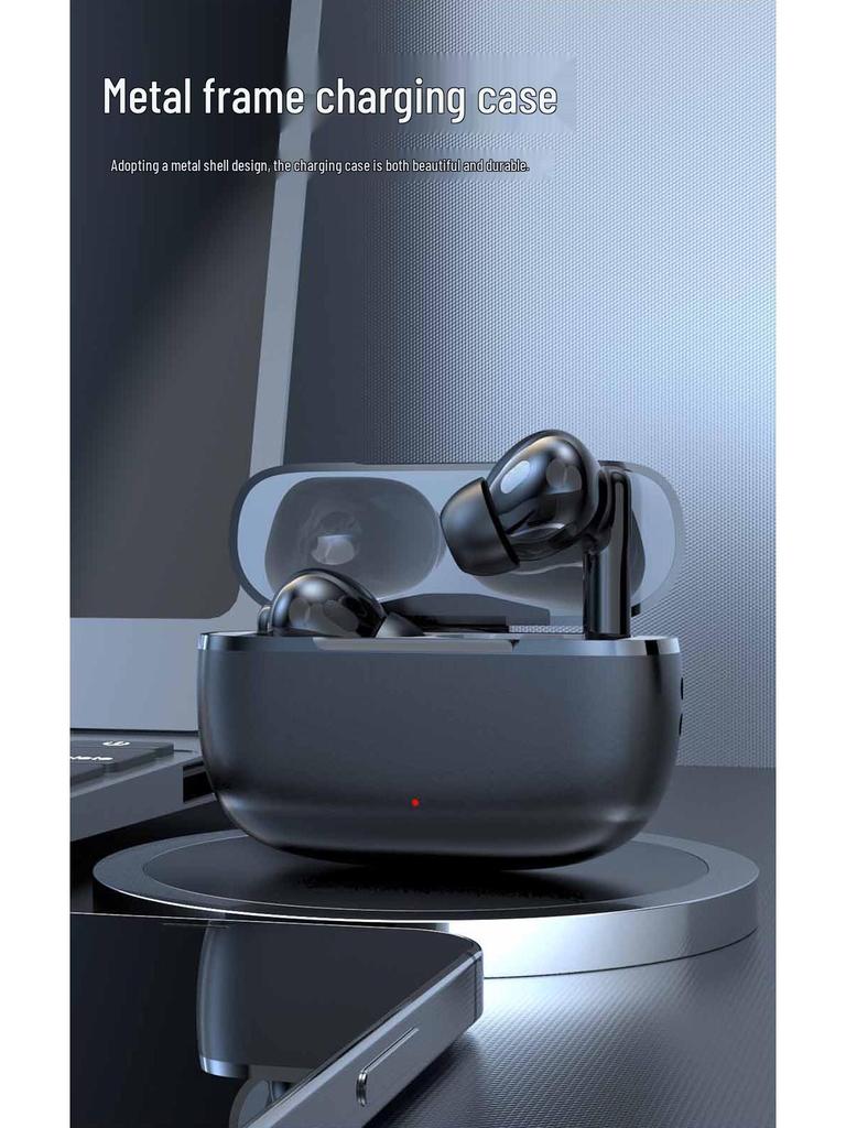 MAX50 Zinc Alloy Bluetooth Earphones with Dual Noise Cancelling and Fingerprint Touch - High Quality Wireless Earphones.