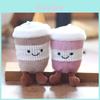 Cup Tea Milk Plush Keychain Toy Pp Cotton Gift For Kids Teens Pendant Bag