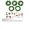 5Pcs 100CM Artificial Green Leaf Garland Kit DIY Indoor Outdoor