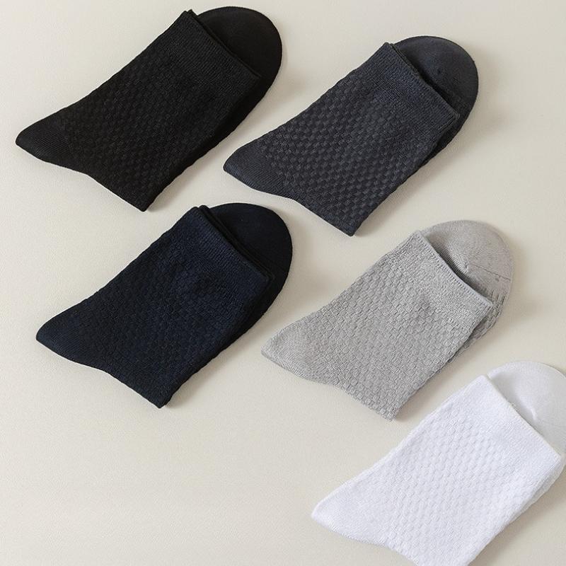 10 Paar Herren Fasersocken Nagelneu Lässig Business Deodorant Atmungsaktiv Lang Weich Mesh Baumwolle Bequeme Socken