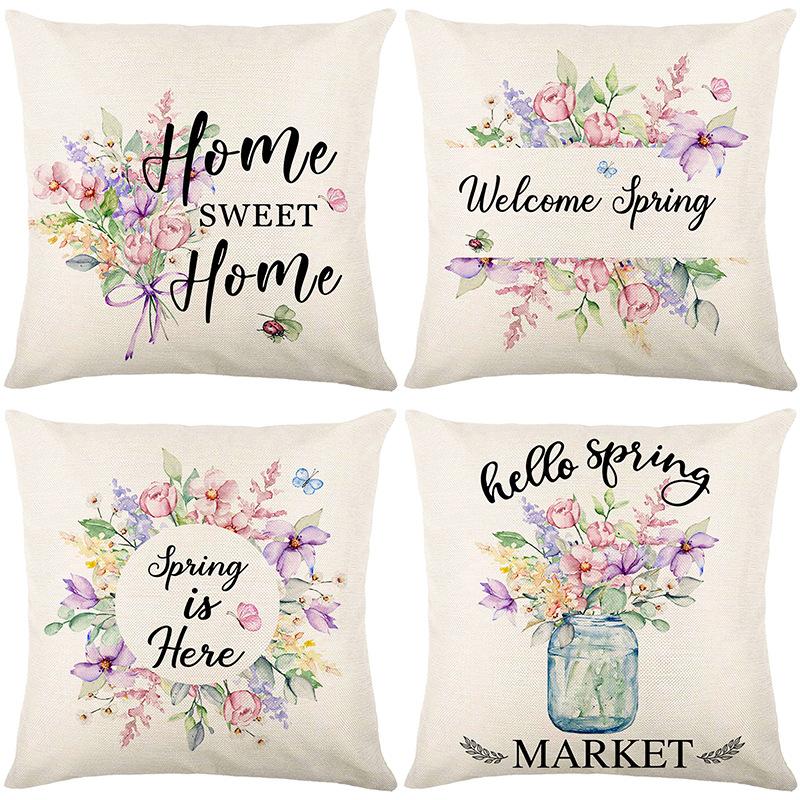 Spring New Style Pillow Garland Car Sofa Pillow Case Combination Bedroom Pillow Case