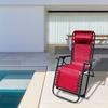 Chaise Longue Jardin Exterieur Inclinable 90 X 108 X 66 Cm Rouge - Marbueno