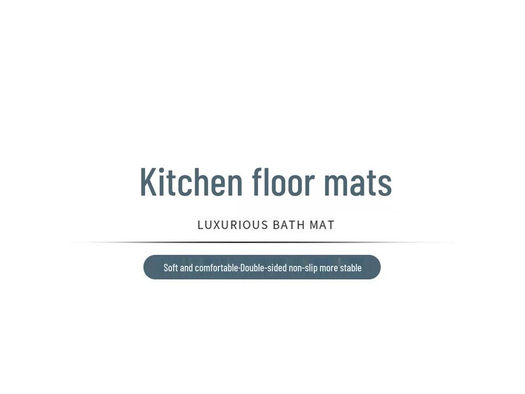 L-Shaped Non-Slip Diatomaceous Kitchen Floor Mat - Cartoon Design, Wear-Resistant, Easy To Clean, Water Absorbent.
