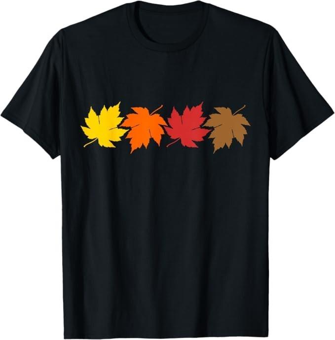 

Fall Leaves and October Autumn T-Shirt M
