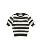 LARTIGENT L2 Stripe Short Sleeve Knit(Black)