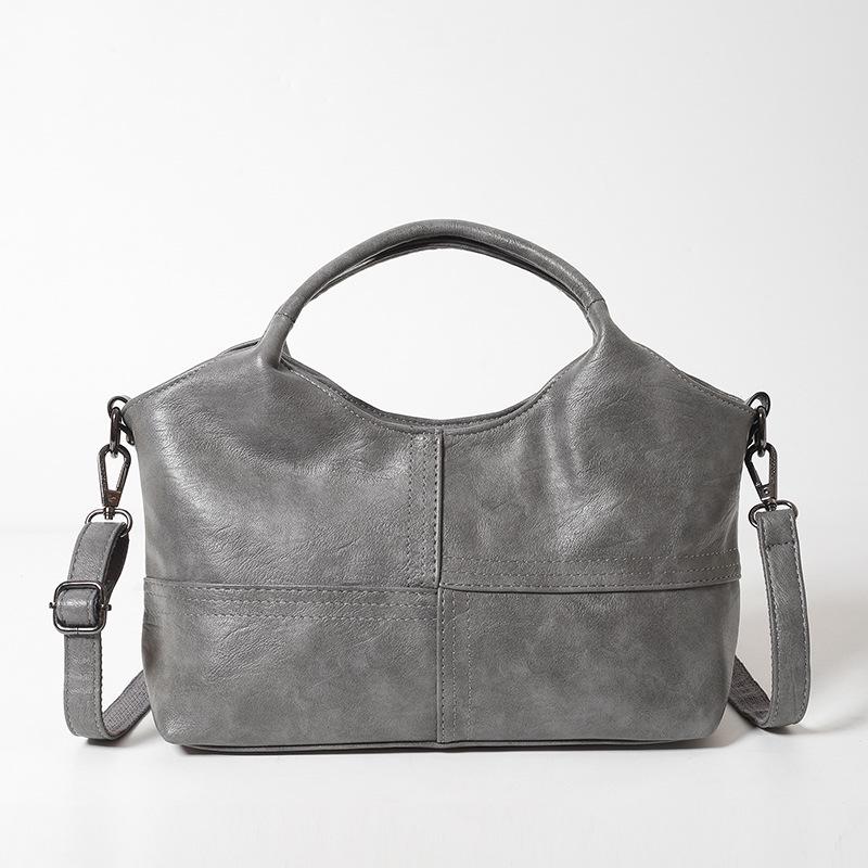 Textured Soft Leather Crossbody Handbag for Middle-Aged Women – Lightweight, Large Capacity, Perfect for Commuting.
