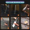23Pcs Portable Car Tire Repair Kit DIY Easy Repair Tyre Puncture Repair Tool For Car Motorcycles ATVS Lawnmowers Tractors Trucks