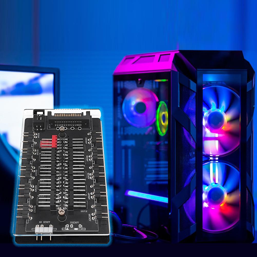 4Pin PWM & 5V 3Pin ARGB Cooler Master Multi Way Splitter 10/16 Hub ARGB&PWM HUB 2-in-1 Expansion Box Fan Controller Hub Splitter