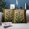 1 Stück - 2D Flachdruck Gesticktes Blumenmuster Dekokissen Polyester Kissenbezug Sofa Dekorative Kissenhülle