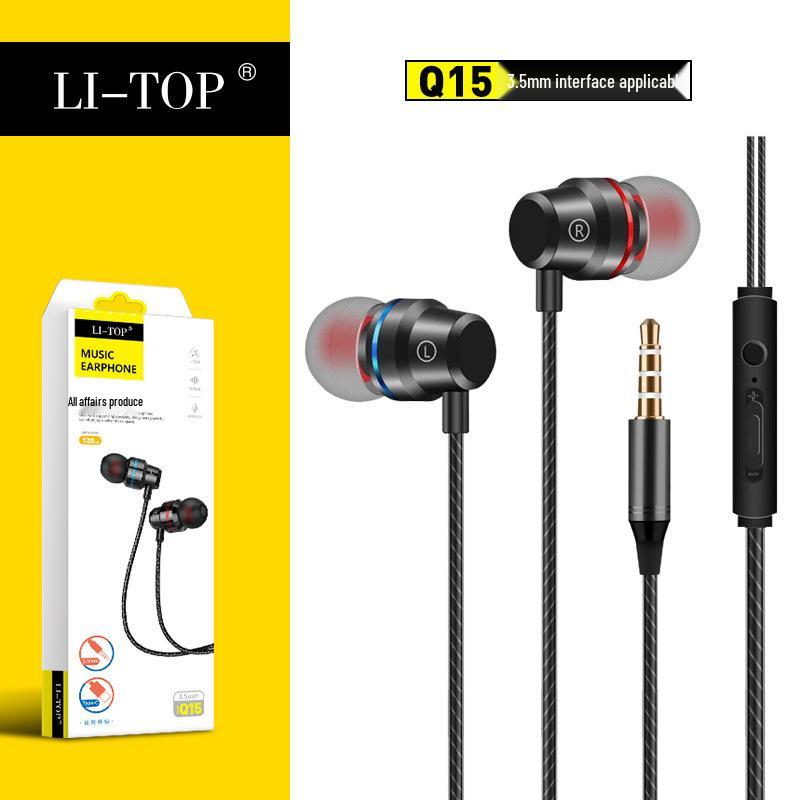 Type-C Red & Blue Circle In-Ear Metal Earphones with Mic & Volume Control, 3.5mm Universal Fit