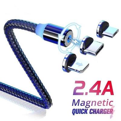 LED Manyetik USB Kablosu Hızlı Şarj Mıknatıs Mikro USB C Tipi Kablo Sync Veri Kablosu IPhone Samsung HuaWei Xiaomi