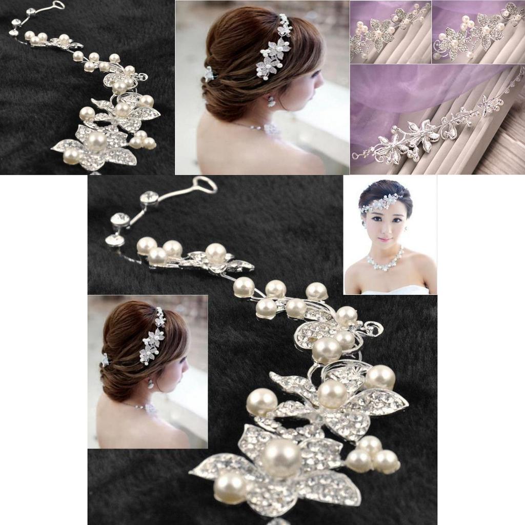 Elegant White Beauty Crystal Headband Stunning Hair Accessory For Ceremonies