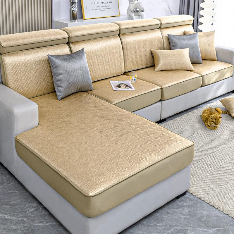 Summer Ice Silk Sofa Cover Full Protection Universal Simple Design Sofa Slipcover Cool Mat Seat Cushion Protector