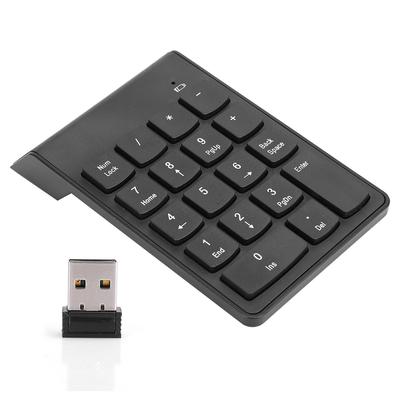 Mini-kabellose digitale Tastatur, USB, 2,4 GHz, 18 Tasten, Finanzbuchhaltungstastatur für PC/Desktop, Schwarz