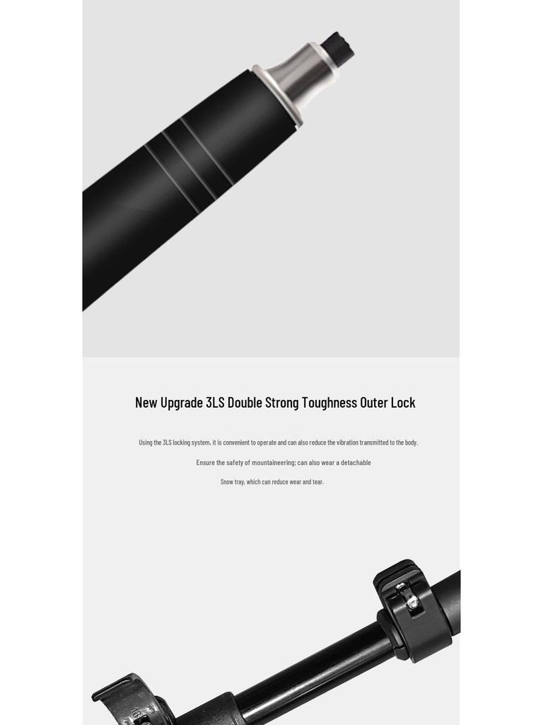 Unisex 2-Pack Aluminum Trekking Poles with Accessories, 3-Section External Lock, Portable Hiking Sticks