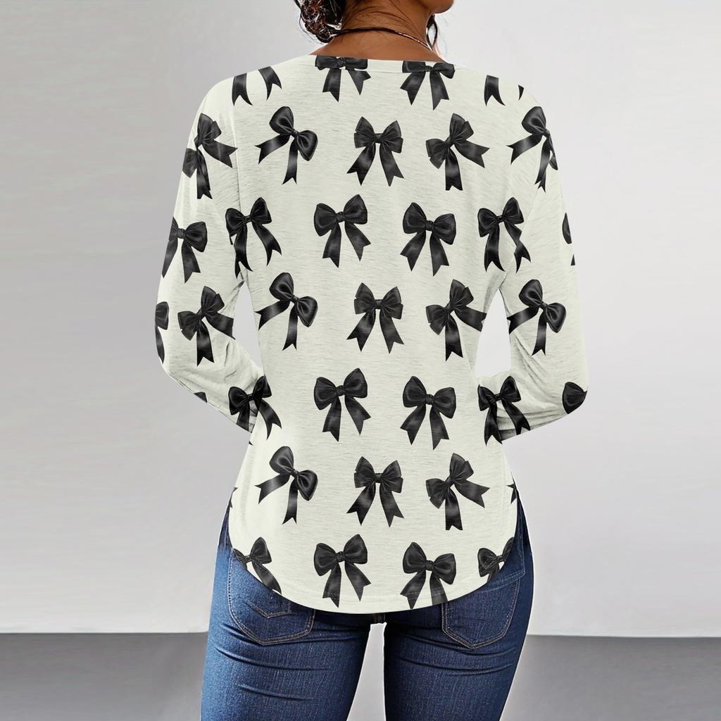 Tee Shirts For Women Fall Casual Long Sleeve Shirts Sweatshirt Vintage Graphic Printing Top Pullover Valentine's Day