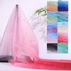 1 Yard/Width 140cm Organza Fabric Transparent Texture Colorful Gradient Voile Gauze Mesh Fabric Transition Color Gradient Fabric