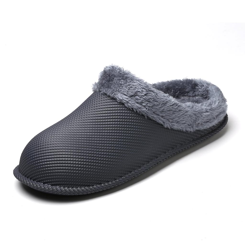 Men's Women's Cotton Slippers Warm Winter Casual Leather Shoes Waterproof and Non-slip Indoor Outdoor Walking Cotton Shoes 36-46