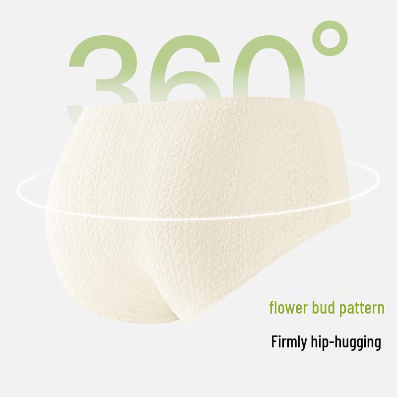 SecretWorld Women's 7A Antibacterial 100% Cotton Mid-Waist Underwear