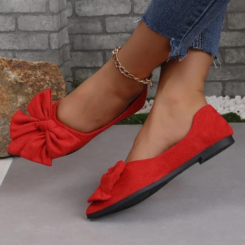 Summer Pointed Toe Shallow Mouth Breathable Comfortable Casual Flat Shoes Wear Resistant Non Slip Women's Loafers